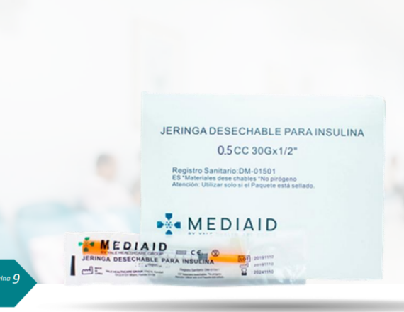 Jeringa Desechable de Insulina con Aguja Hipodérmica 0.5cc